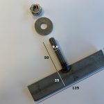 Fissaggio per griglia M10x50 con materiale di montaggio
