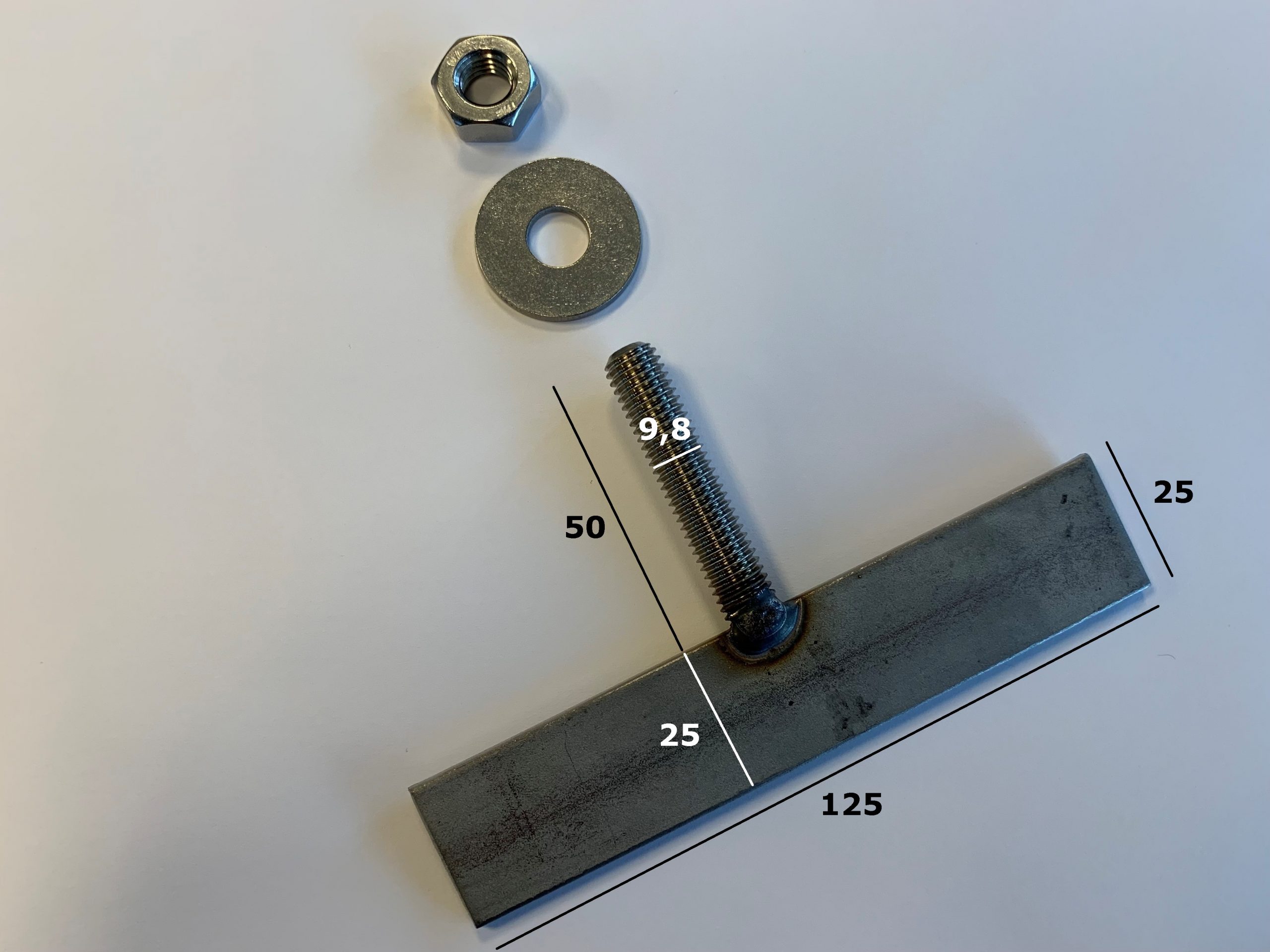 Ancoraggio a rete M10x50 - Dimensioni Fissaggio per griglia M10x50 con materiale di montaggio